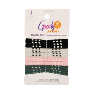 image:imageGoody Sport Ouchless Seamless Hair Elastics 8 Ct Gray amp Black SportLevel Silicone Grip for Active Lifestyles DamageFree Wear Ties Styling Accessories for Women amp Men All Hair TypesGreen Pink