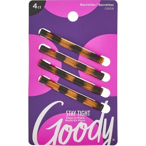 image:imageGoody Stay Tight Hair Barrettes  8 Ct Assorted Metallic Colors NonSlip Flat Hair Clips Comfortable amp Versatile Hair Accessories for Women amp Men Hair Clips for All Hair TypesTortoise