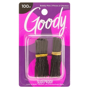 image:imageGoody Styling Hair Bobby Pins  100 Count Black  Slideproof and LockIn Place  Suitable for All Hair Types  PainFree Hair Accessories for Women and Girls  All Day ComfortBlack