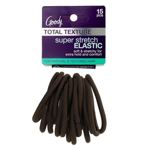 image:imageGoody Total Texture Super Stretch Elastics15 Count Brown Suitable for All Hair Types Ouchless PainFree Hair Accessories for Women Men Boys amp Girls All Day Comfort Wont Break or SnagBrown