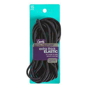 image:imageGoody Total Texture Super Stretch Elastics15 Count Brown Suitable for All Hair Types Ouchless PainFree Hair Accessories for Women Men Boys amp Girls All Day Comfort Wont Break or SnagBlack XThick