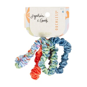image:imageGoody X Sophia Yeshi Hair Ties Ouchless Satin Scrunchies Damage Free Scrunchies Thin amp FrizzFree Hold Gentle Styling Accessories for Women Men amp Family All Hair Types Multicolor 4 Ct