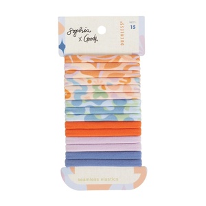 image:imageGoody X Sophia Yeshi Ouchless Hair Ties Seamless Elastic Bands Secure amp Damage Free Hold No Snag or Pull Gentle Styling Accessories for Women amp Men All Hair Types Bold Prints amp Colors  15 Ct