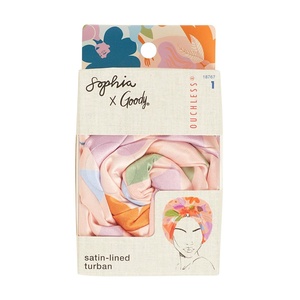 image:imageGoody X Sophia Yeshi Ouchless Satin Lined Hair Turban ReadytoWear Wrap Vibrant UltraSoft Satin Lining Easily Washable Wrap For All Hair Types