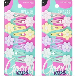 image:imageGoody Kids Mini Epoxy Contour Snap Clips  8 Count Daisy Charm  Just Snap Into Place  Suitable for All Hair Types  PainFree Hair Accessories for Women and Girls  All Day Comfort8 Count Pack of 2
