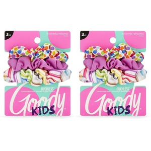 image:imageGoody Ouchless Hair Scrunchie  3 Count Purple Rainbow  Help Keep Hairs In Place  Hair AccessoriesColeteros surtidos morados