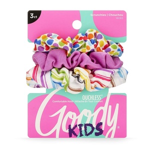 image:imageGoody Ouchless Hair Scrunchie  3 Count Purple Rainbow  Help Keep Hairs In Place  Hair AccessoriesPurple Assorted Scrunchies