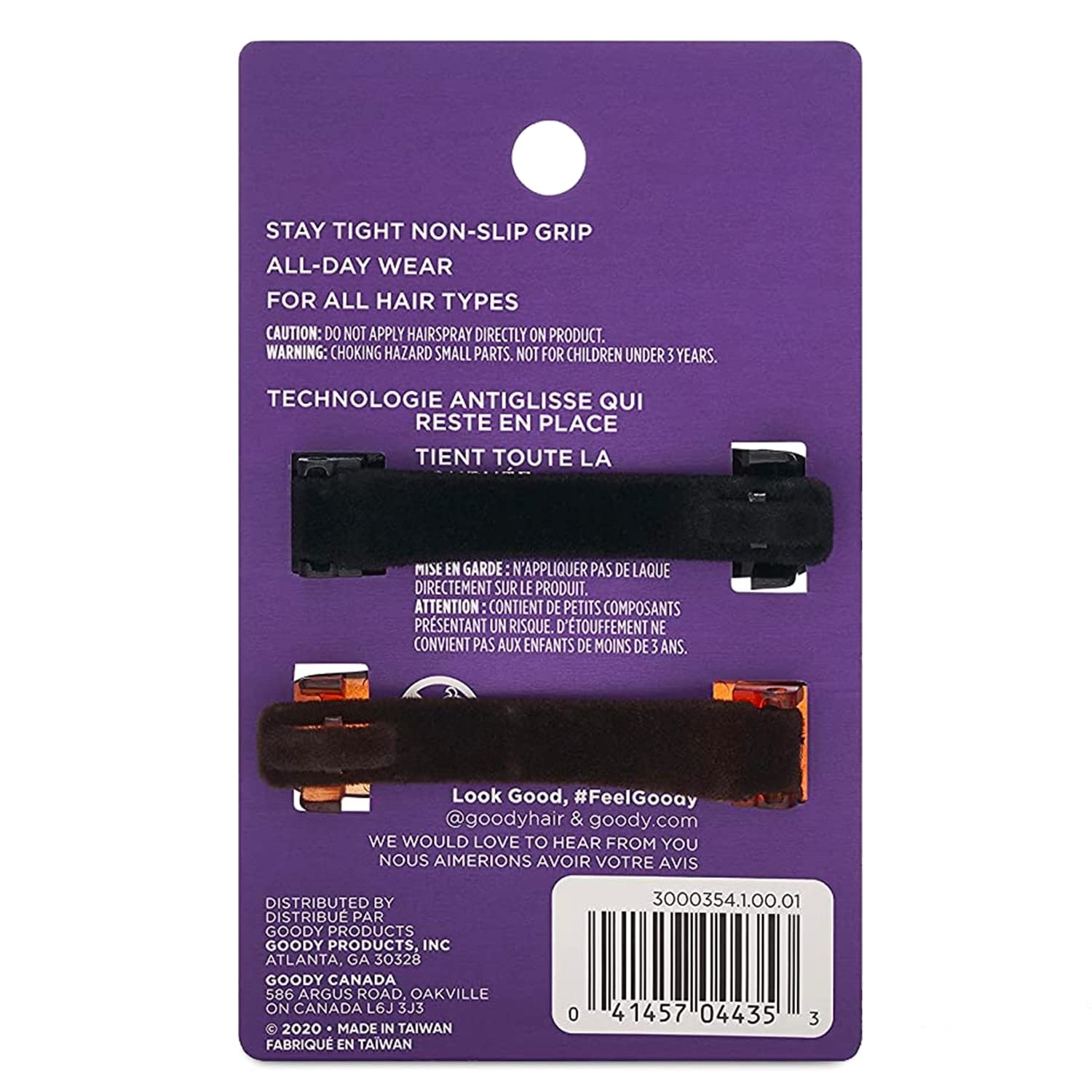 image:imageGoody SlideProof 2 Count  Barrettes  Suitable for All Hair Types  PainFree Hair Accessories for Women and Girls  All Day Comfort