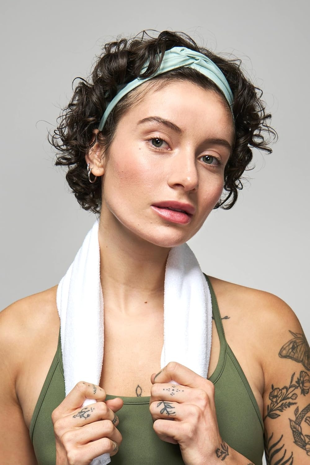image:imageGoody Sport Lycra Head Wrap  1Ct Green QuickDry Headbands for Women amp Men Versatile Hair Accessories with SportLevel Grip All Hair Types