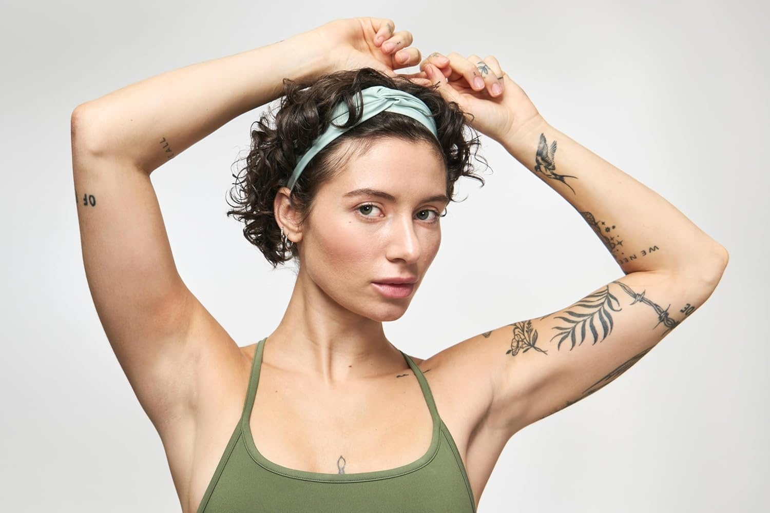 image:imageGoody Sport Lycra Head Wrap  1Ct Green QuickDry Headbands for Women amp Men Versatile Hair Accessories with SportLevel Grip All Hair Types