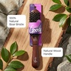 image:imageGoody Smoothing Hairbrush with Natural Boar Bristles for Frizz Control Flyaway Control Smooth Shiny Finish Wooden Styling Brush for All Hair Types