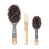 image:imageGoody Detangle It Hair Brushes Set  Large Oval Paddle Brush  Detangling Comb  Mini Brush Suitable for Detangling amp Styling Pick Comb for Tangles OntheGo For Wet or Dry Hair BrownGrey