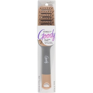 image:imageGoody Detangle It Vented Hair Brush Quick Drying Detangler with Flexible Bristle Use as a Detangling or Styling Brush to Tackle Tangles Knots amp Frizz All Hair Types BrownGrey