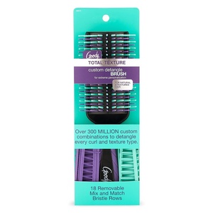 image:imageGoody Total Texture Customizable Brush  Detangller Brush with 18 Mix and Match Removable Bristle Rows for Extreme Personalization  Thick and Thin Bristles For All Hair Types