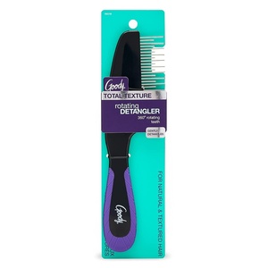 image:imageGoody Total Texture Rotating Detangler Brush  Glides Through All Textures Coils and Curls While Being Gentle on Scalp  Wet or Dry Hair  Hair Accessories for Women and Girls  NonSlip Grip